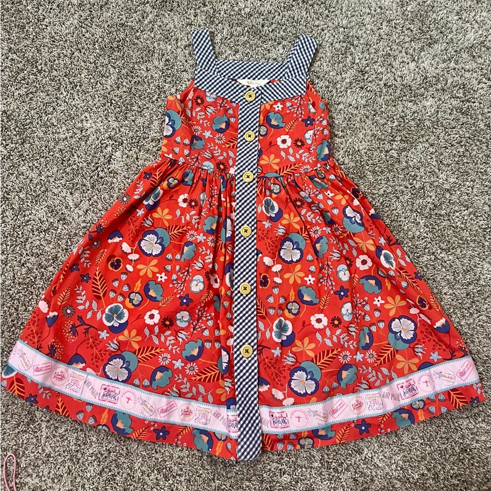 Matilda Jane Red and Blue Sleeveless Sundress